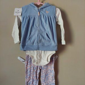 Brand new Carters Girls 3 piece set